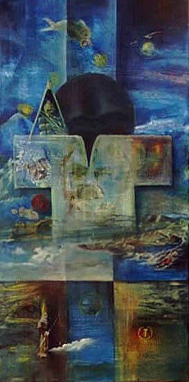 F�r meine Freunde -  �l auf Leinen 40 x 80 cm Heinrich Wagner Bildermacher