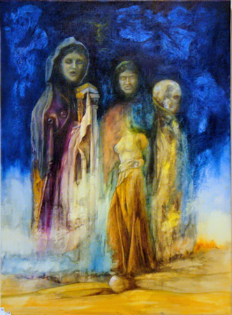 Eros e Thanatos - �l auf Leinen  50 x 70 cm - Heinrich Wagner 2008