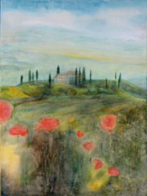 "Mezzogiorno" - �lgem�lde - -50 x 70 cm - von Heinrich Wagner f�r die Italienische Nacht in Obernberg