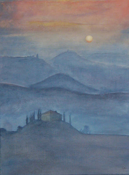 ora blu aus der Serie Toscanische N�chste f�r die Ausstellung in Obernberg 2007 Heinrich Wagner