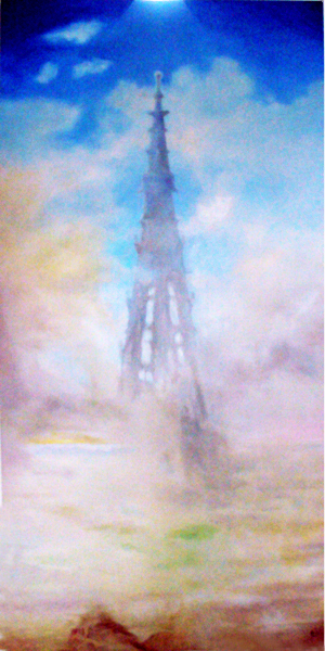 Ulmer M�nster - �lgem�lde von Heinrich Wagner f�r die inworks gmbh Stiegenaufgang 150 x 300 cm - Heinrich Wagner 2011